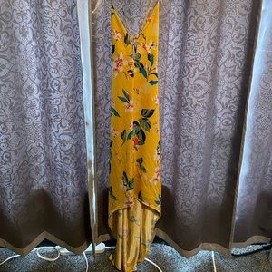 Yellow Floral High Low Dress